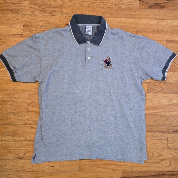 Vintage Scooby Doo Men L Warner brothers Studios 90s Golf Polo Embroidered Shirt - Picture 1 of 6